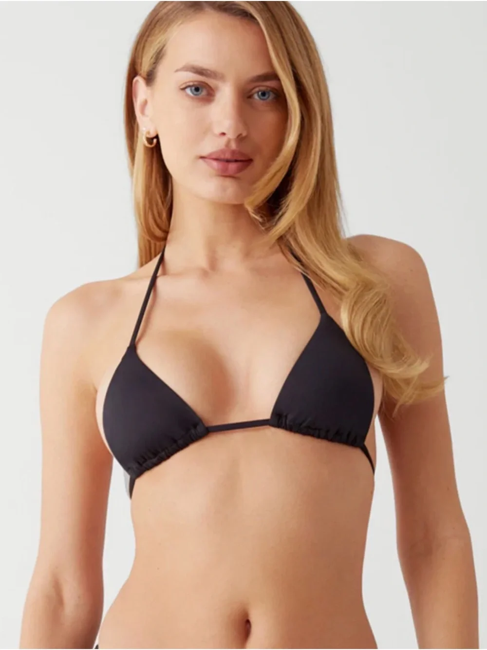 Frankie's Bikinis Black Triangle Swim Top